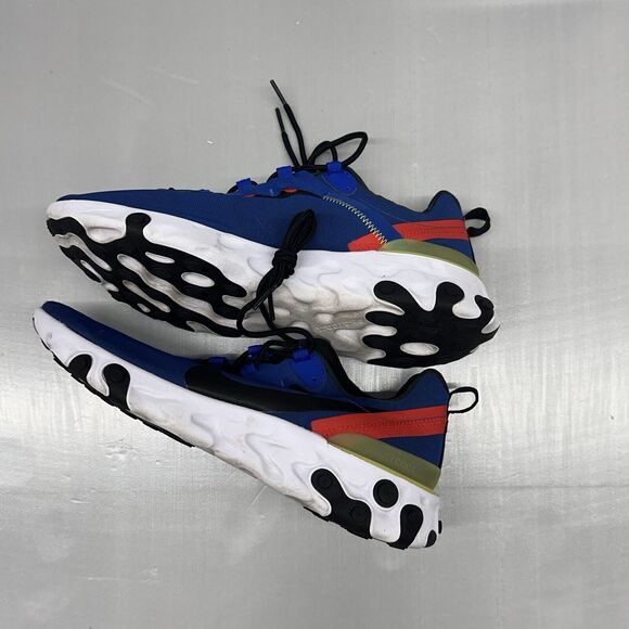 Nike React Elements 55 Game Royal 2019 BQ6166-403 Men's 11.5 Running Sneakers - Picture 3 of 5